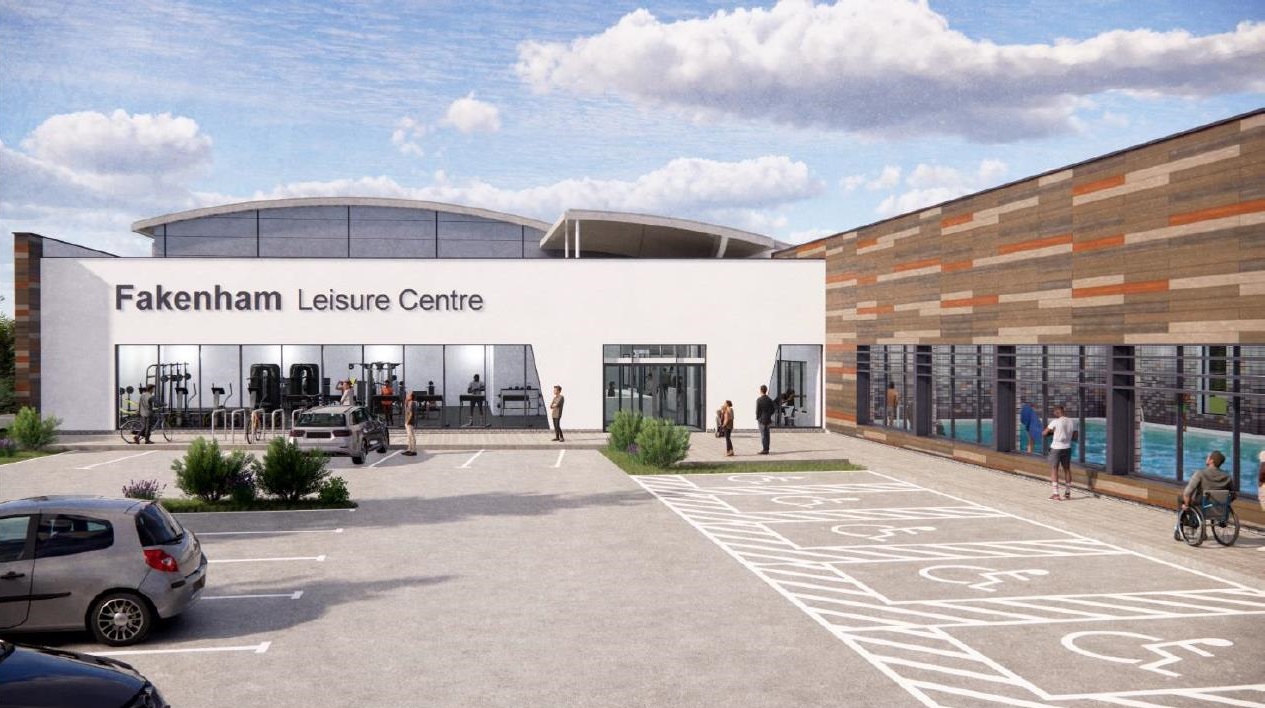 Fakenham Leisure Centre outside building concept